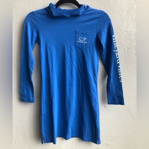 NWOT Vineyard Vines Kids Blue T-Shirt Hoodie Dress Size Medium